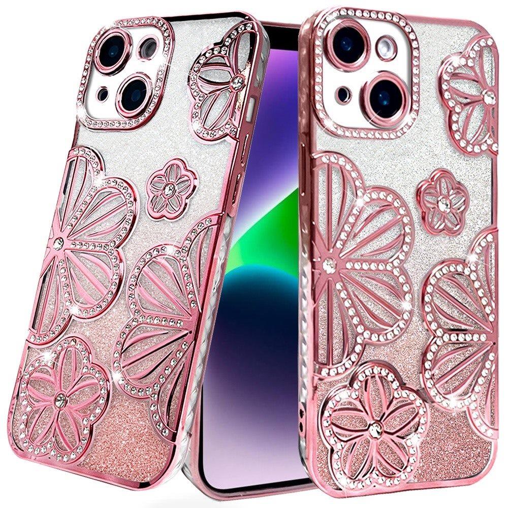Luxury Bling Floral Case For iPhone 13 & 14 | Available in Multiple Colors | Free Delivery, photo 3 of 4