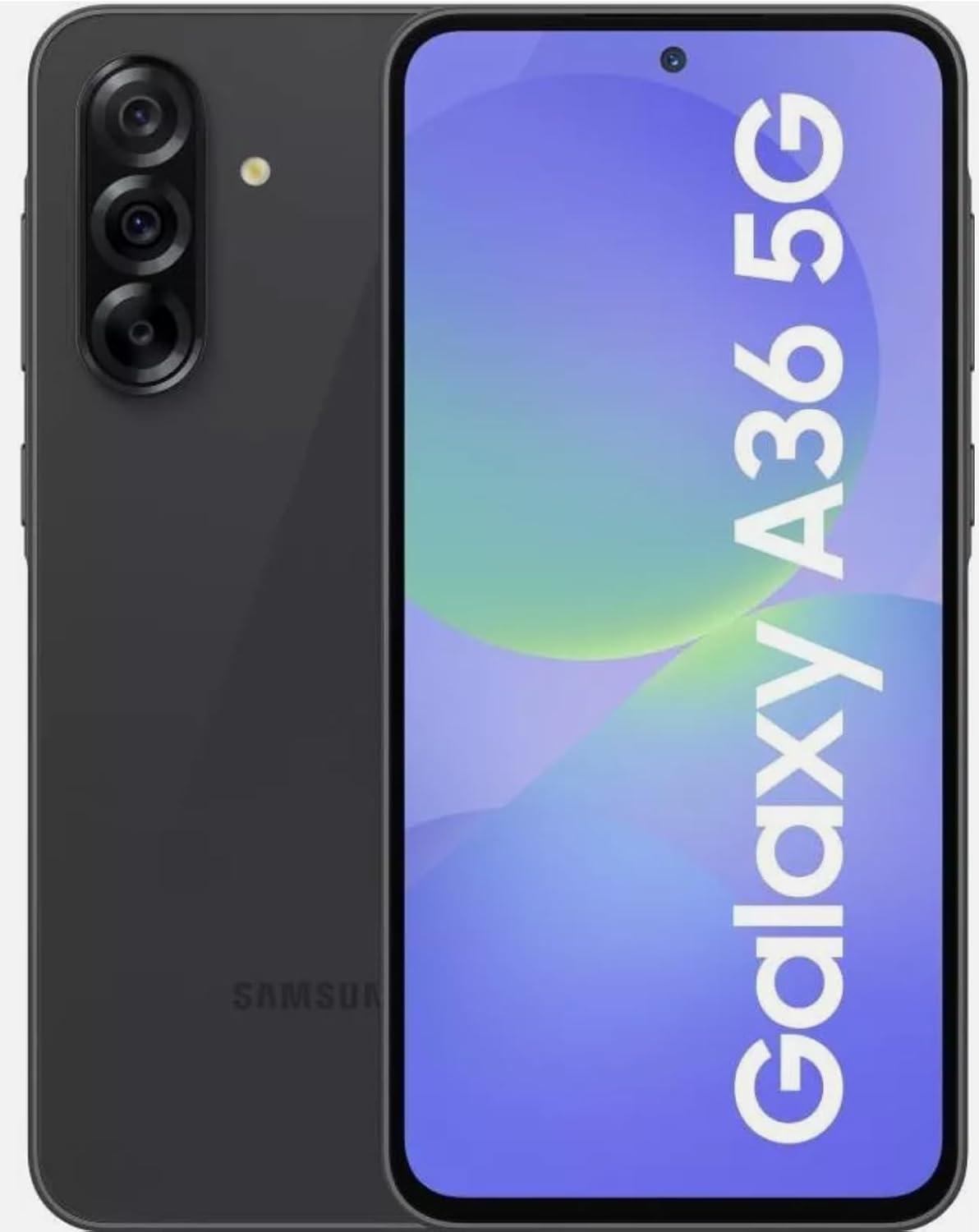 Samsung Galaxy A36 5G AI 128GB | Factory Unlocked | 6.6" Display | 50MP Camera | US Version | 1-Year Manufacturer Warranty (Black & Awesome Lime)
