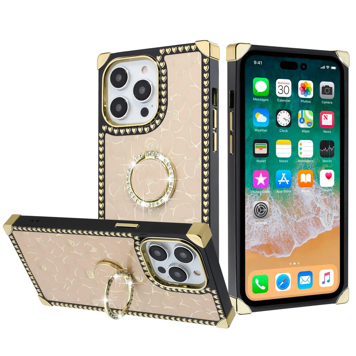 Apple iPhone 14 PRO 6.1" Passion Glitter Diamond Case with Ring Stand | Sparkling Hybrid Cover with Kickstand, photo 5 of 13