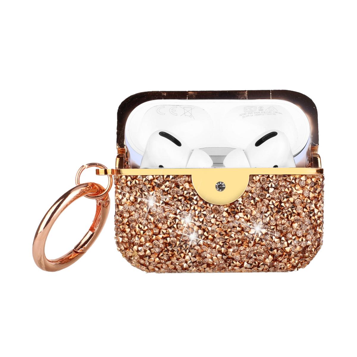 AirPods 1/2 Deluxe Diamond Bling Glitter Case Cover - Rose Gold