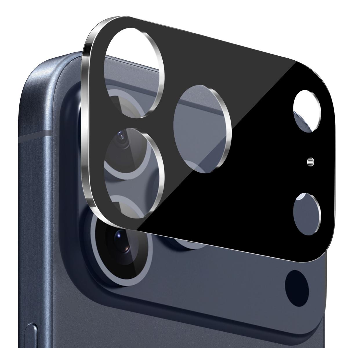 iPhone 17 Pro Max Camera Lens Colored Edge Tempered(2.5D) - Black