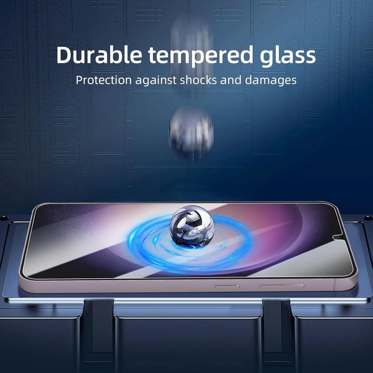 Pack of 3 Samsung Galaxy S24 Plus Tempered Glass Screen Protectors – Case Friendly, HD Clear & Bubble-Free Application, photo 3 of 4