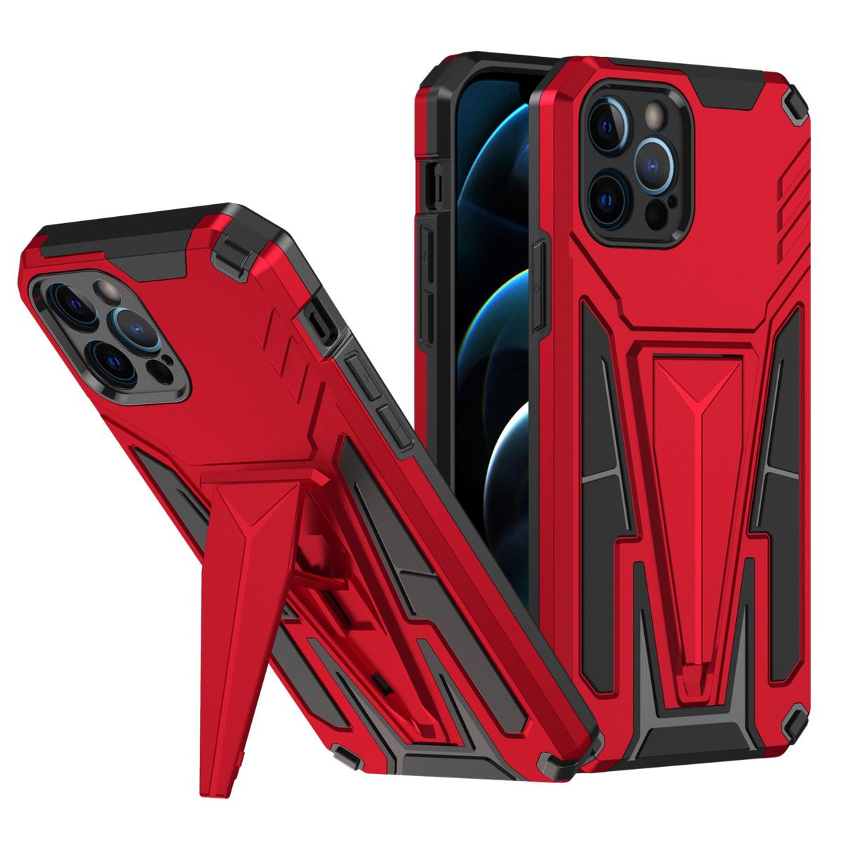 iPhone 12 Pro Max 6.7" Alien Design Shockproof Magnetic Hybrid Kickstand Case Cover – Red, photo 3 of 5