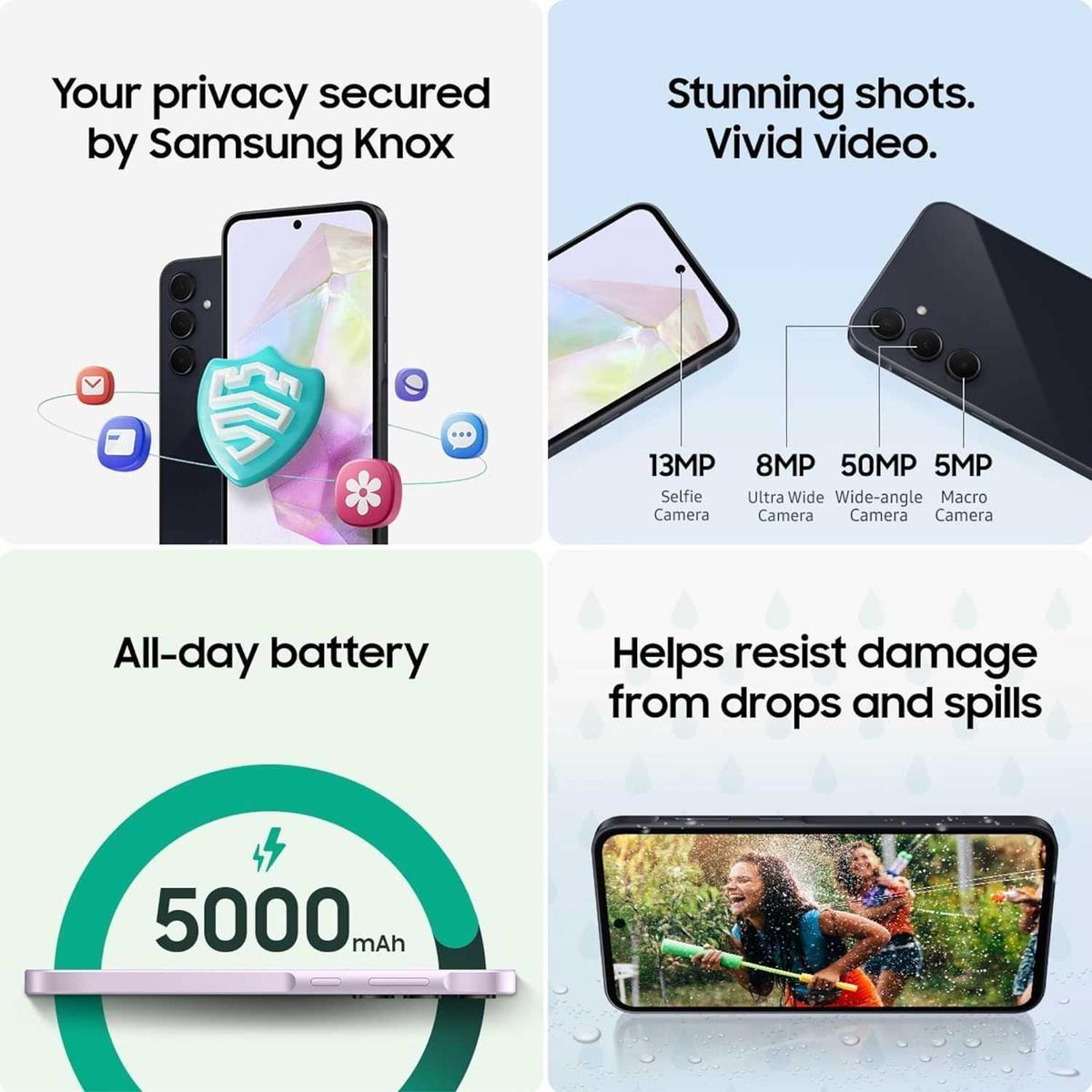Samsung Galaxy A35 5G 256GB Factory Unlocked 6.6" 8GB RAM ( Brand New Sealed With 12 Months Warranty - Dual SIM ) Premium Quality Unlocked work with all carriers, photo 3 of 5