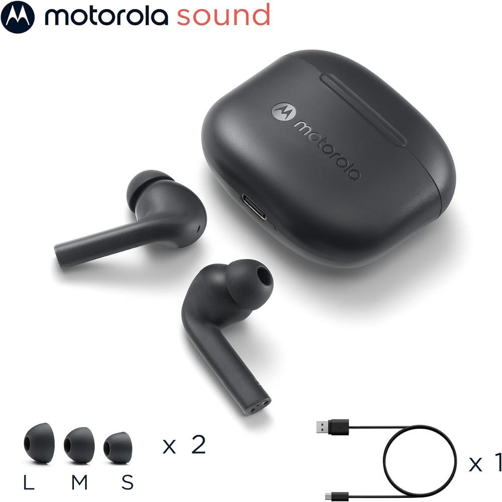Motorola Moto Buds 065 - True Wireless, Ear Buds, Noise Isolation and 17 Hours Playtime, Touch Control on Both Earbuds, IPX4 Water Resistant, ENC mic for Clear Voice Calls, photo 5 of 5