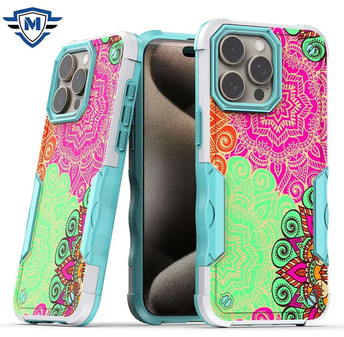 iPhone 15 METKASE PremiumÂ Exquisite Design Hybrid in Slide-Out Package - Mandala