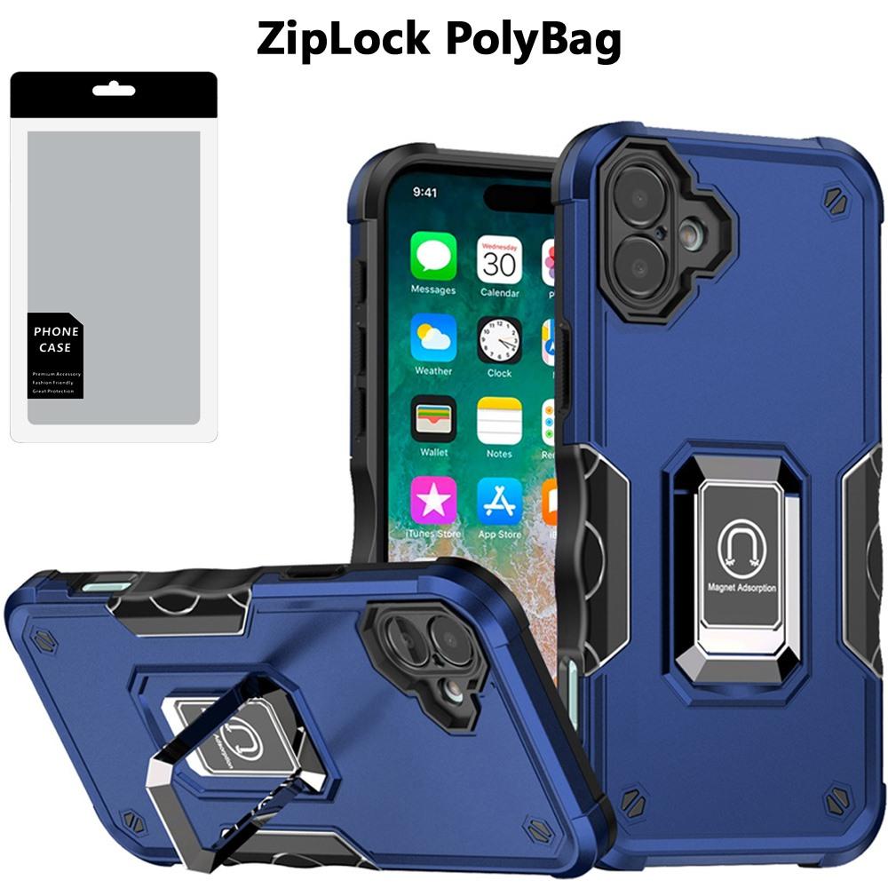 iPhone 16 Plus 6.7" OPTIMUM Magnetic Ring Stand Hybrid Case | Rugged Shockproof Kickstand Cover with Sleek Design, photo 2 of 3
