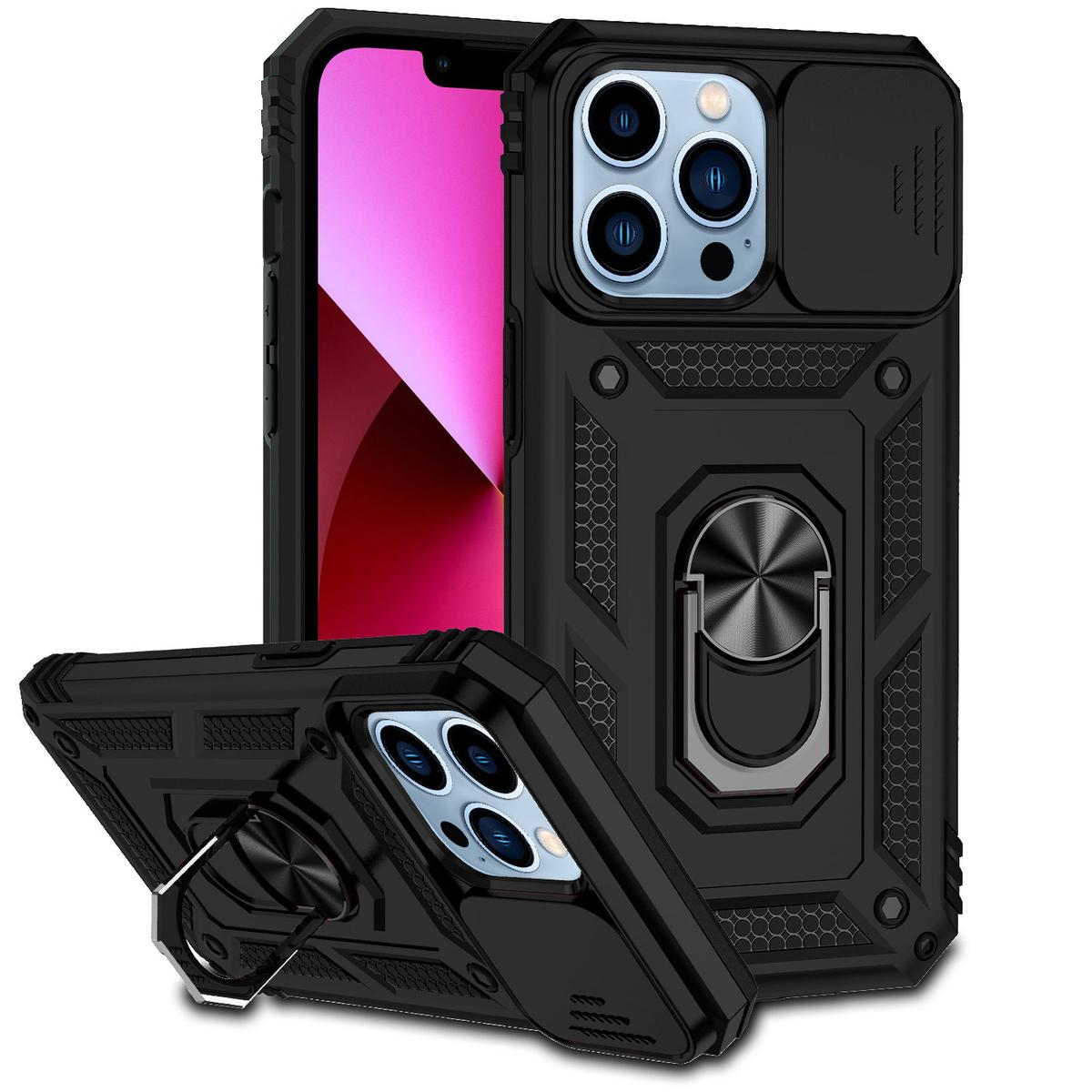 Apple iPhone 12 Pro Max 6.7" Rugged Magnetic Ring Stand Case with Camera Protection, photo 4 of 7
