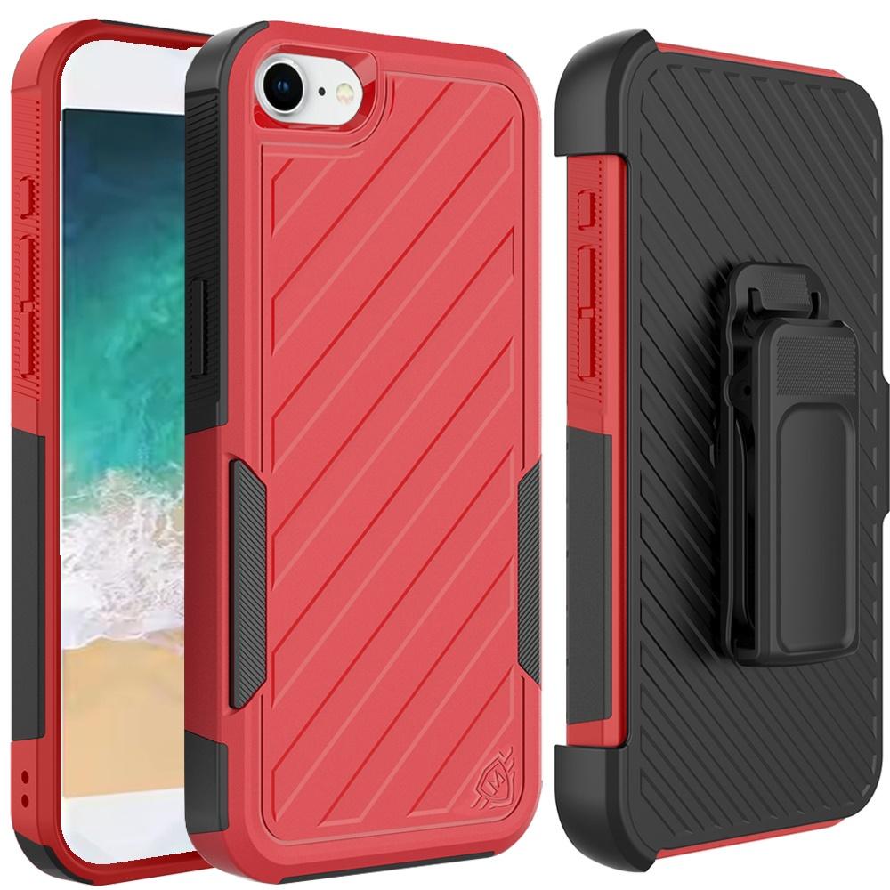 iPhone 16E / SE4 Noble-Lined Shockproof Dual-Layer Hybrid Case with Belt Clip Holster – Rugged Full-Body Protection, photo 8 of 9