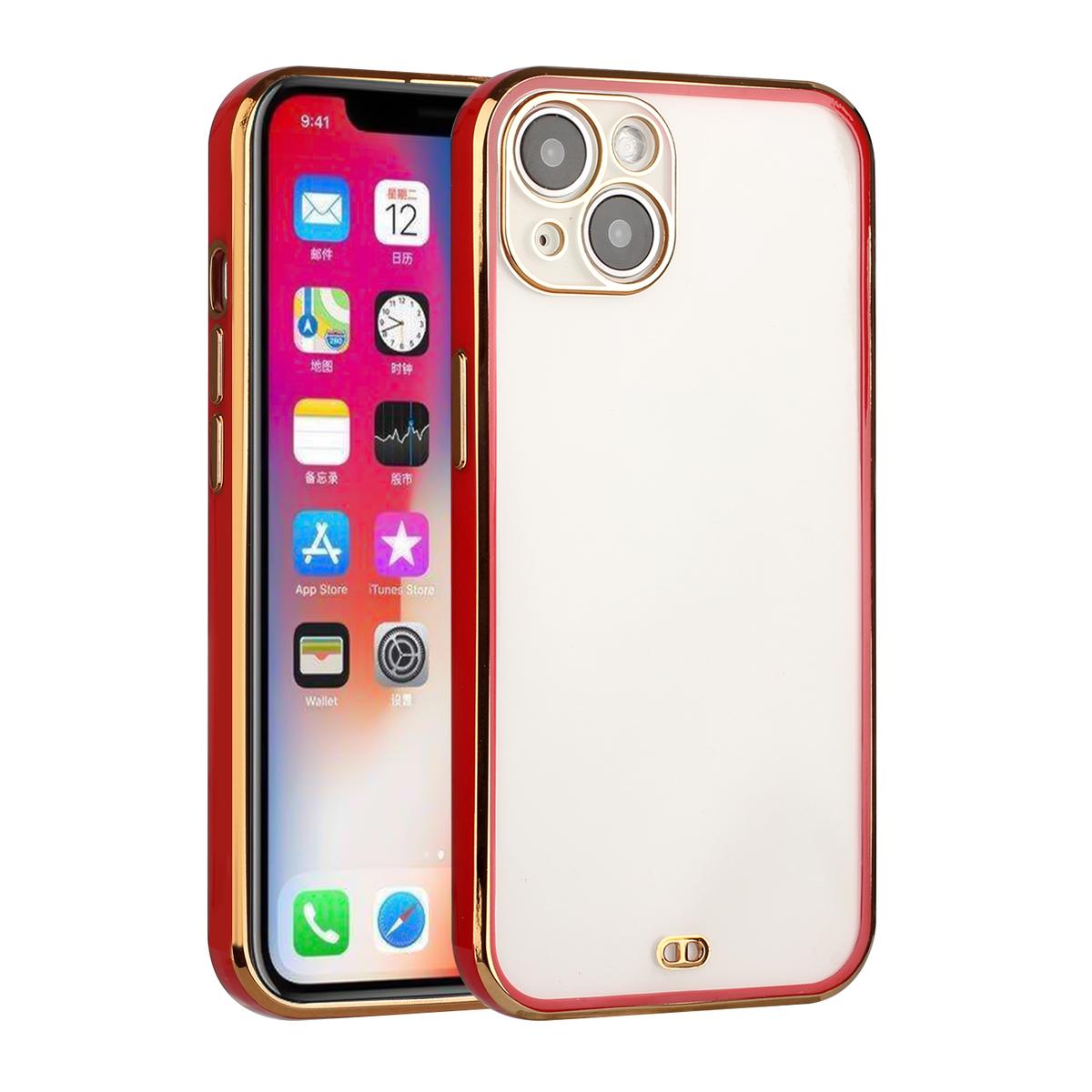iPhone 13 Pro Gold Plated Chrome Transparent Thick TPU Hybrid Case Cover – Elegant Shockproof Protection, photo 6 of 7