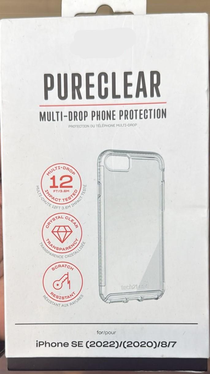 Crystal Clear Drop-Tested Case – iPhone SE (2022/2020), 8 & 7 – 12FT Impact Protection, photo 2 of 2