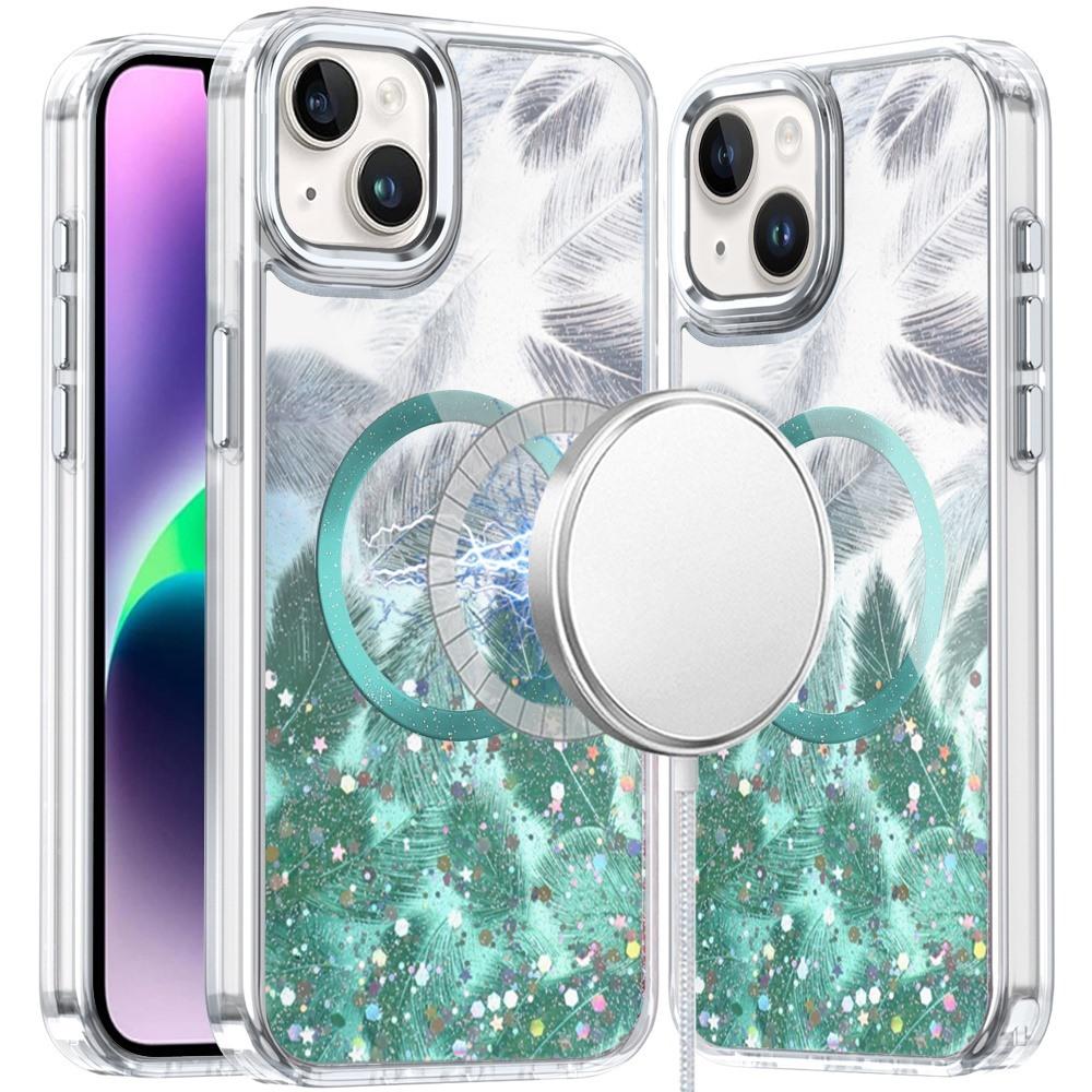 iPhone 14 PLUS Epoxy Glitter Shimmer Hybrid Case with [Magnetic Circle] | Sparkling Shockproof Transparent Cover, photo 9 of 13
