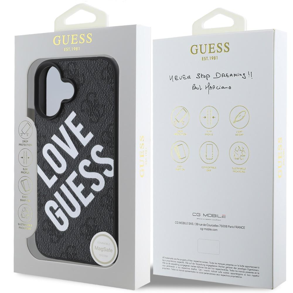 GUESS BIG LOVE 4G MagSafe Case for iPhone 16 – Black Elegance with Iconic Logo, photo 3 of 3