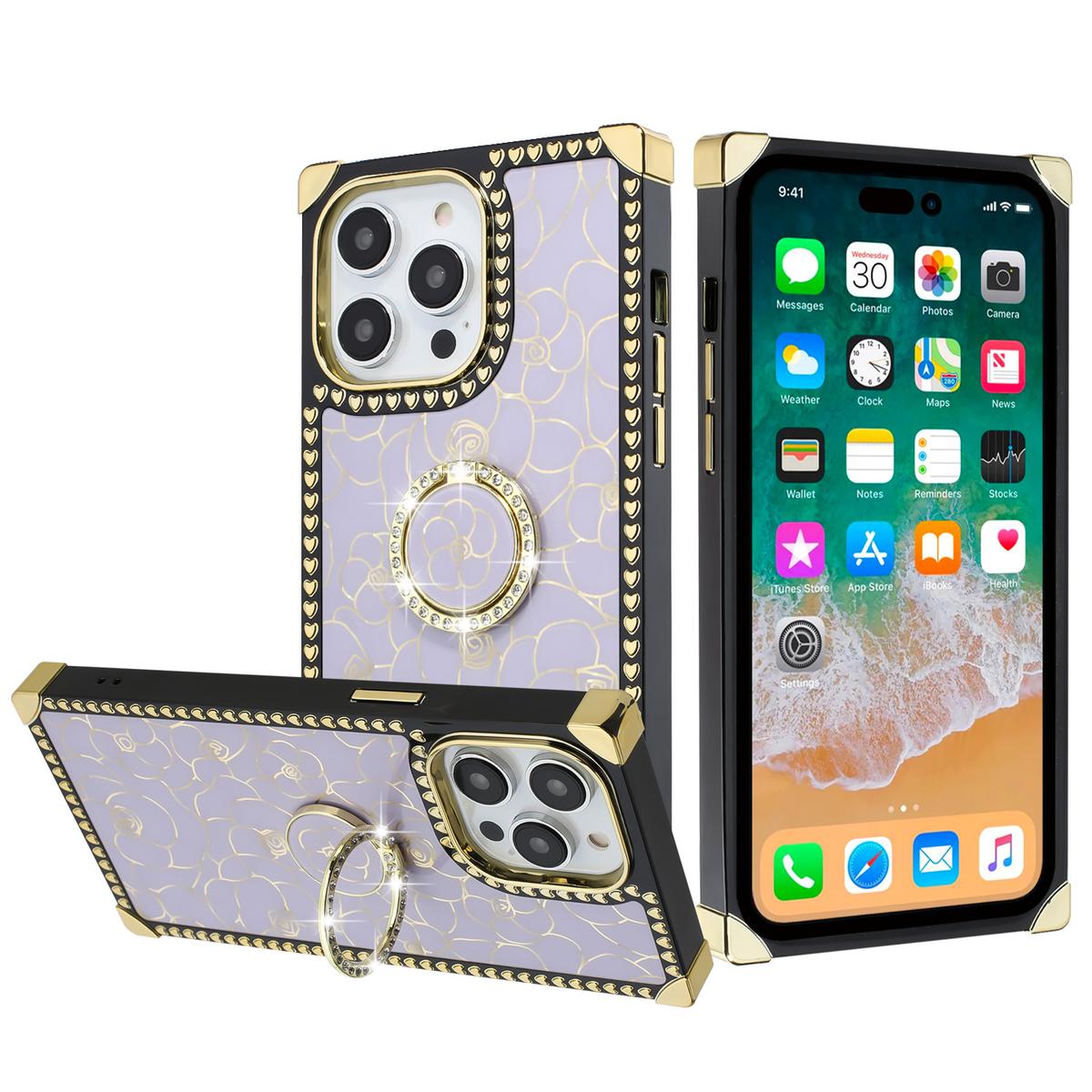 Apple iPhone 14 PRO 6.1" Passion Glitter Diamond Case with Ring Stand | Sparkling Hybrid Cover with Kickstand, photo 7 of 13