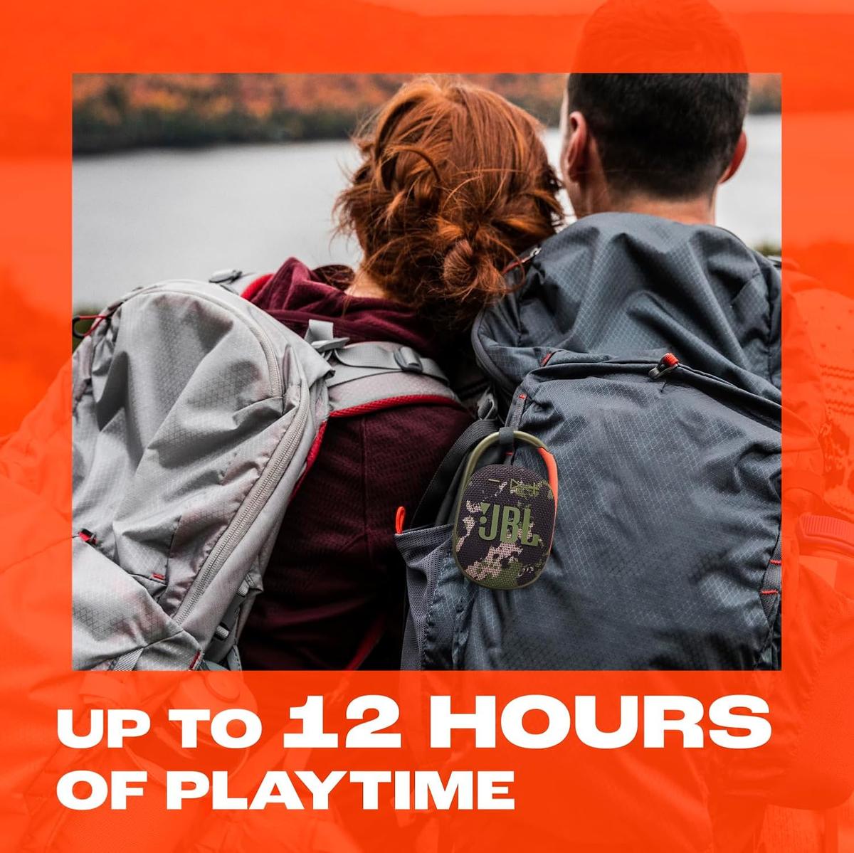 JBL Clip 5 - Ultra-Portable, Waterproof & Dustproof Bluetooth Speaker, Big Pro Sound with Punchy bass, Integrated Carabiner, Up to 12 Hours of Play, Made in Part with Recycled Materials (Black), photo 3 of 7
