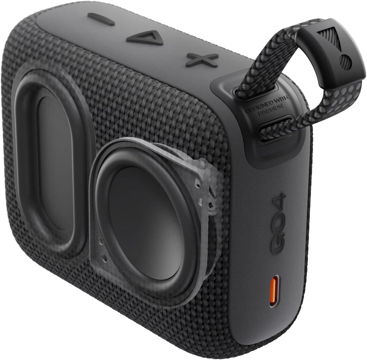 JBL Go 4 - Ultra-Portable, Waterproof and Dustproof Bluetooth Speaker, Big Pro Sound with Punchy bass, 7-Hour Built-in Battery, Made in Part with Recycled Materials (Black), photo 6 of 7