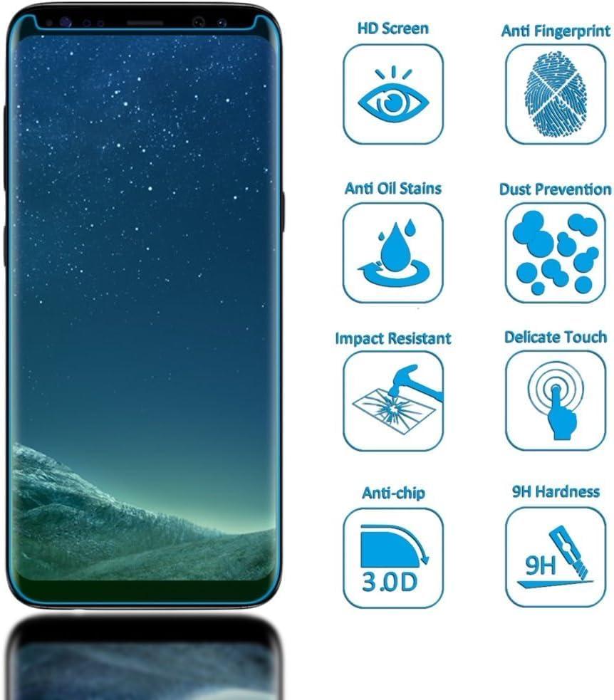 Pack of 3 Samsung Galaxy S8 Plus Tempered Glass Screen Protectors – Case Friendly, HD Clear & Bubble-Free Application, photo 4 of 4