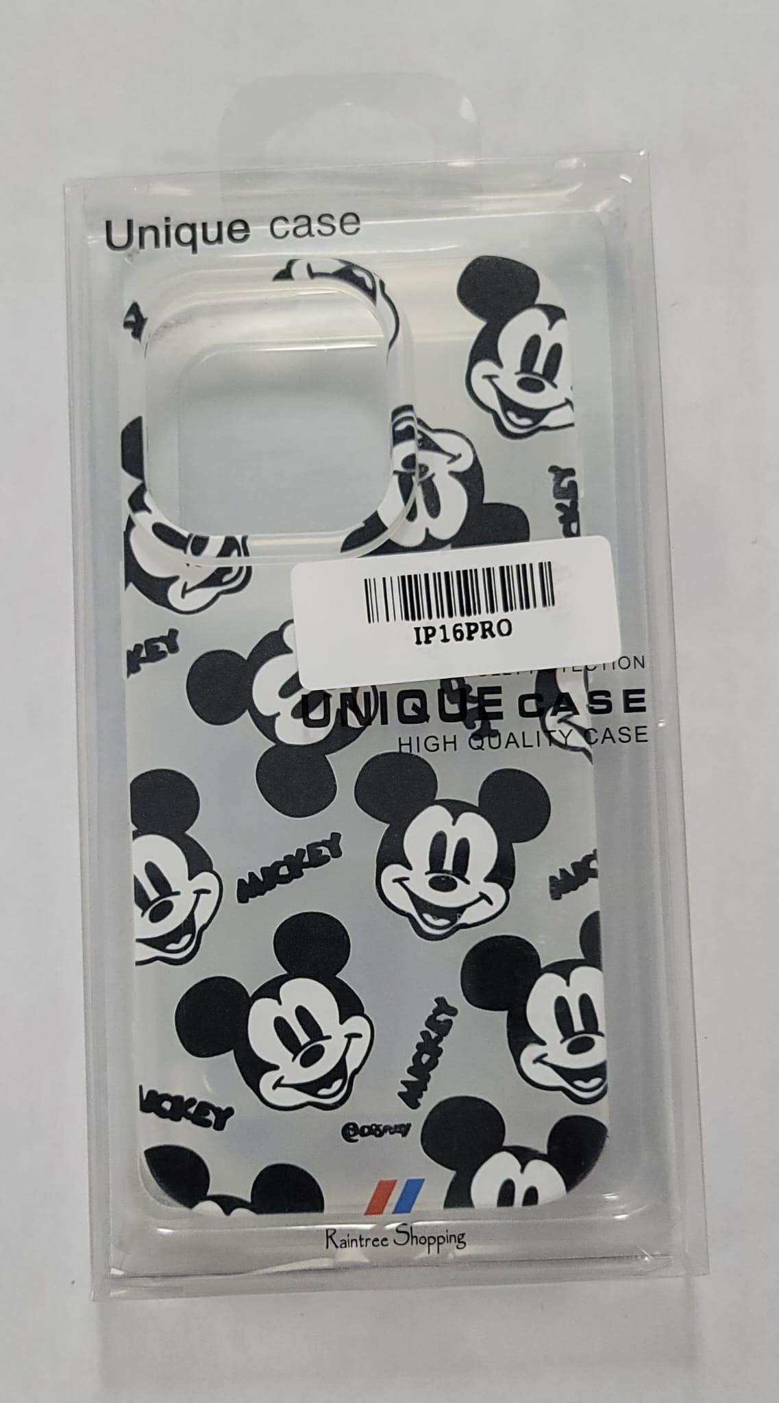 Classic Mickey Mouse Faces iPhone 16 Pro Case – Monochrome Magic
