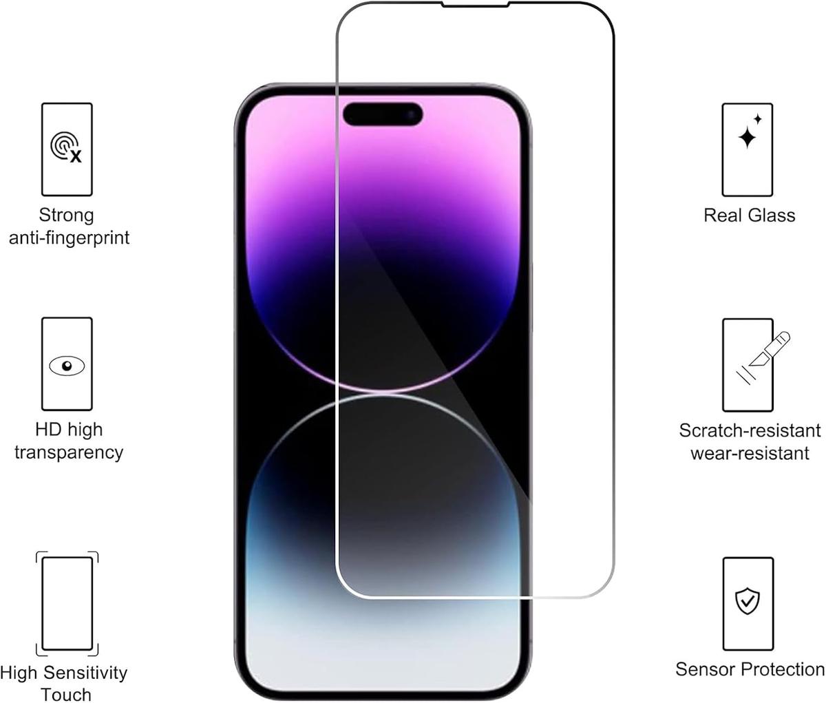 Premium Glass Screen Protector for iPhone 11 to 18 Pro Max - Pack of 3, photo 2 of 5