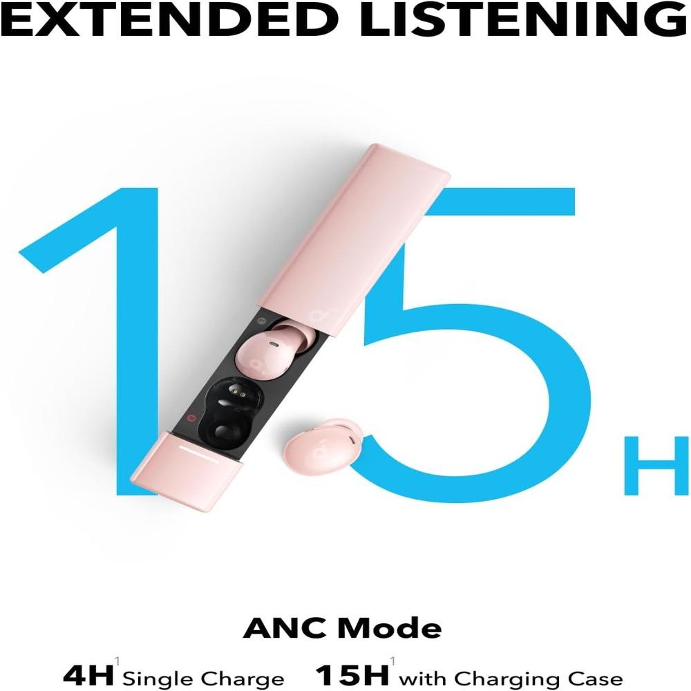 ANKER SOUNDCORE A30I TRUE WIRELESS BLUETOOTH EARBUDS - WHITE&PINK