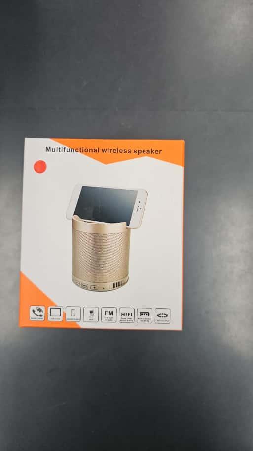 Multifunctional Wireless Speaker with Phone Stand and FM Radio (Gold) product