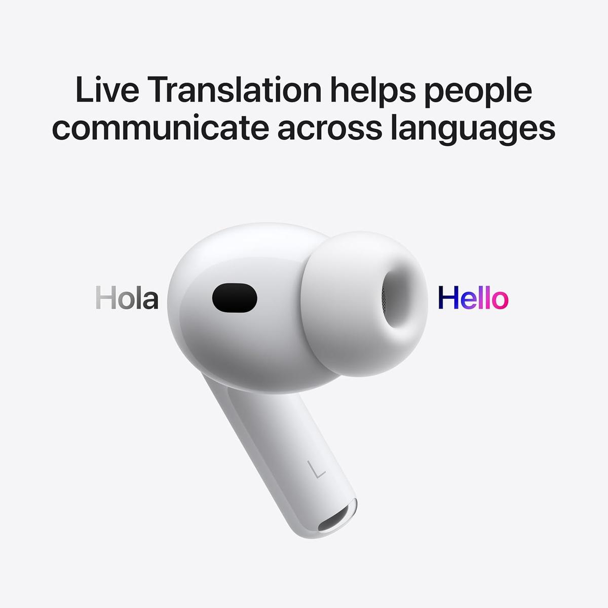 Original Apple AirPods Pro 3 Wireless Earbuds, Active Noise Cancellation, Live Translation, Heart Rate Sensing, Hearing Aid Feature, Bluetooth Headphones, Spatial Audio, High-Fidelity Sound, USB-C Charging, photo 5 of 6