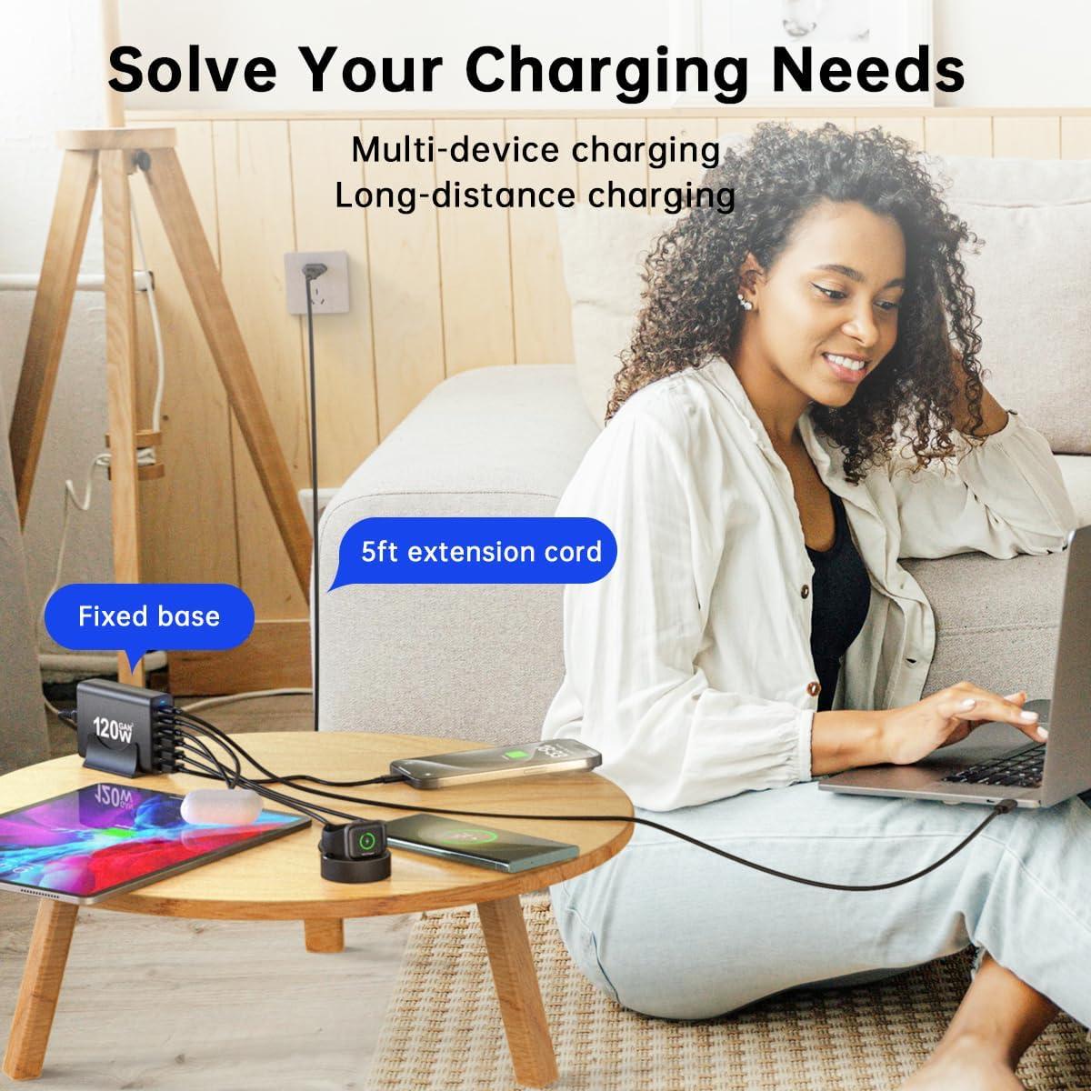 120W GaN 3 USB-C & USB-A Fast Charger with Multi-Plug Adapter, photo 6 of 6