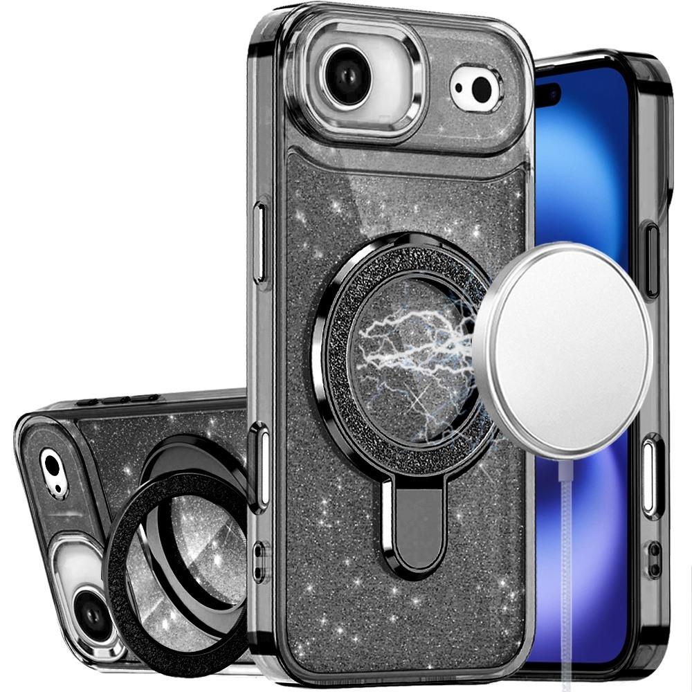 IPhone 17 Air Premium Transparent Glitter Hybird Cases in Multiple Color