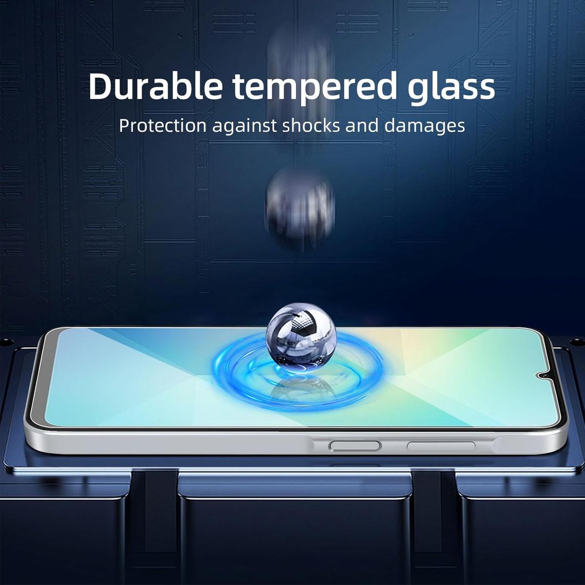 Pack of 3 Samsung Galaxy A06 Tempered Glass Screen Protectors – Ultra Durable, Anti-Scratch, HD Clarity & Easy Bubble-Free Install, photo 5 of 5