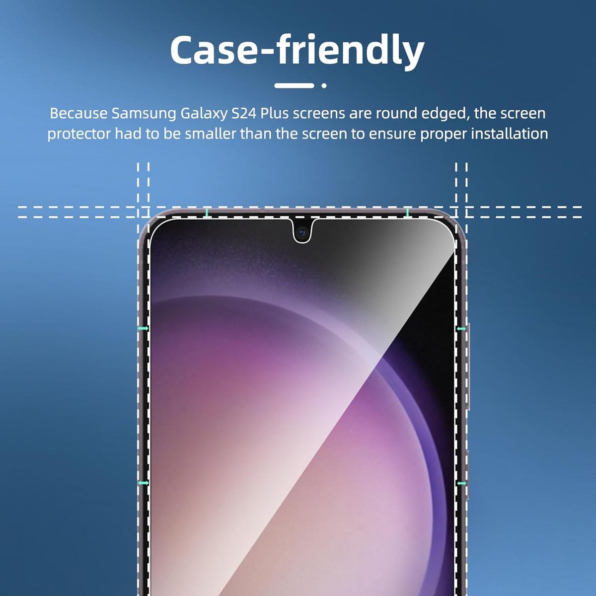 Tempered Glass Screen Protector for Samsung Galaxy S24 Plus – Anti-Scratch, Shatterproof & HD Clarity, photo 2 of 4