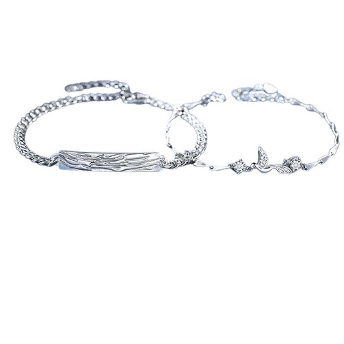 S925 sterling silver couple bracelet