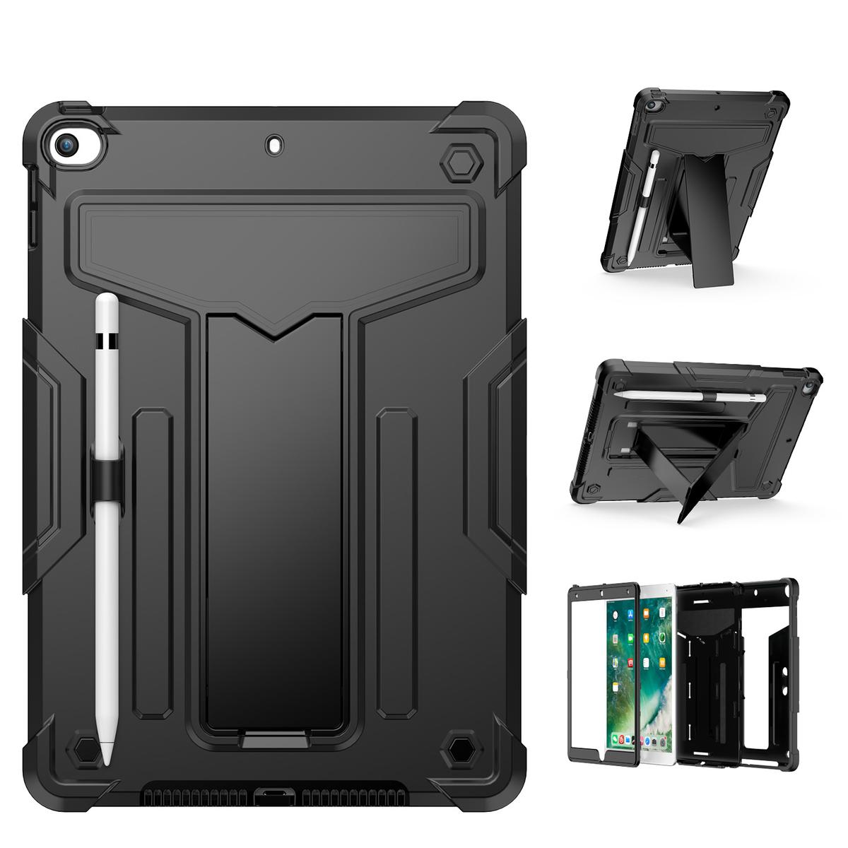 Apple iPad Air 11inch 2024 Tablet Vertical 3in1 Tough Hybrid Kickstand - Black/Black