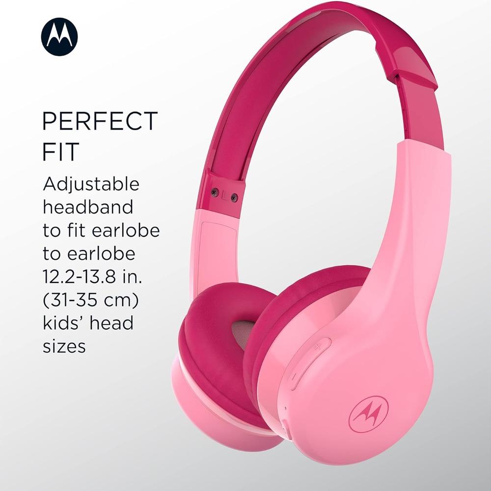 MOTOROLA JR300BT KIDS ON-EAR HEADPHONES - PINK& BLUE, photo 2 of 2