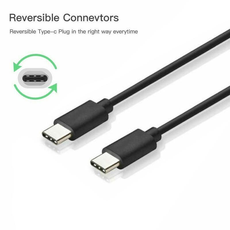 USB-C to USB-C Fast Charge Type C to Type C Cable Cord with Package in Black