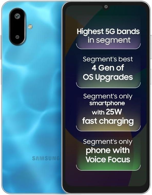 SAMSUNG Galaxy F06 5G (Bahama Blue, 128 GB) (6 GB RAM)| 25W Fast Charging | 90Hz Display | Dual Sim | Brand New | ! Year Warranty