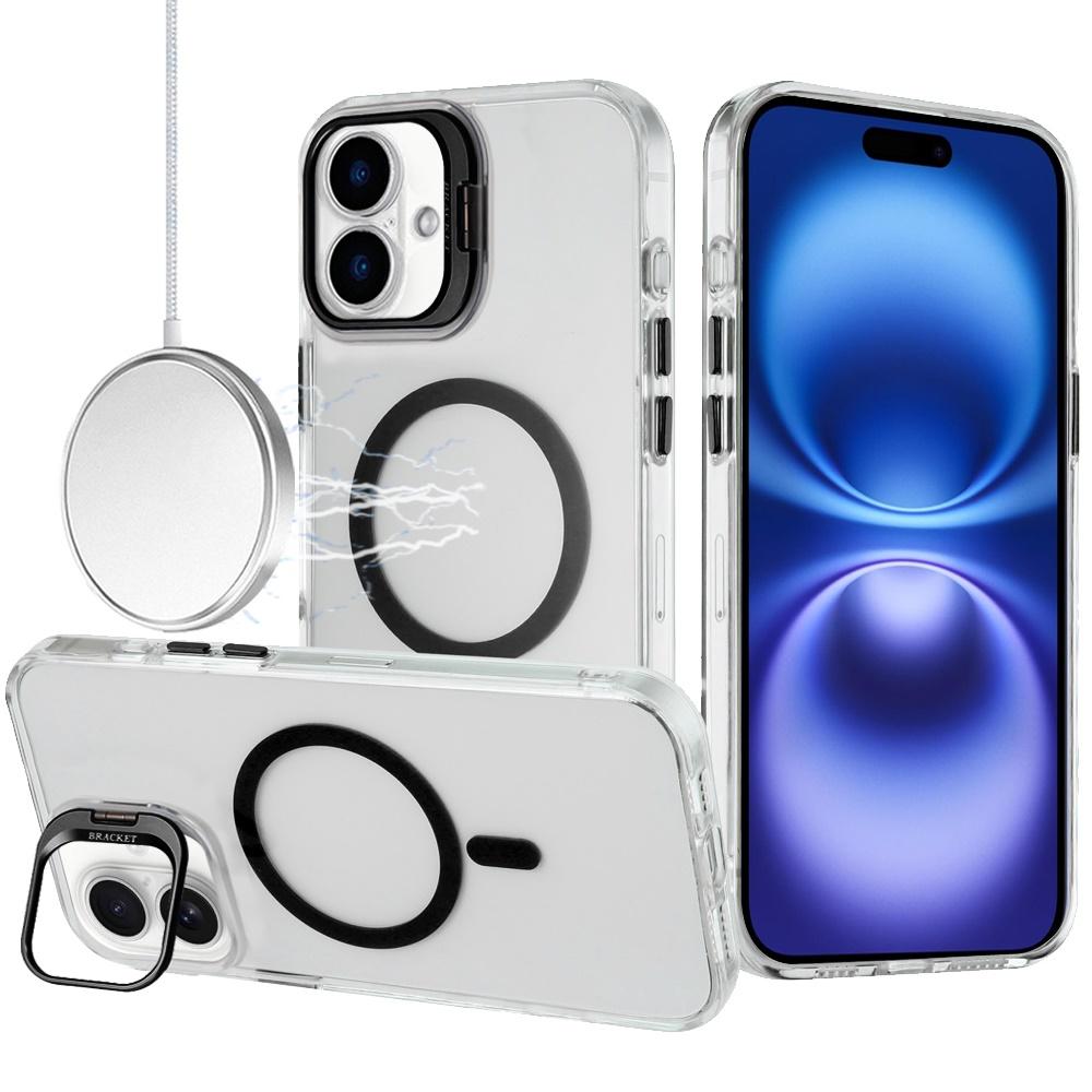 iPhone 17 Clear Hybrid Magnetic Ring Case with Metal Camera Stand –Available in Multiple Colors., photo 2 of 3