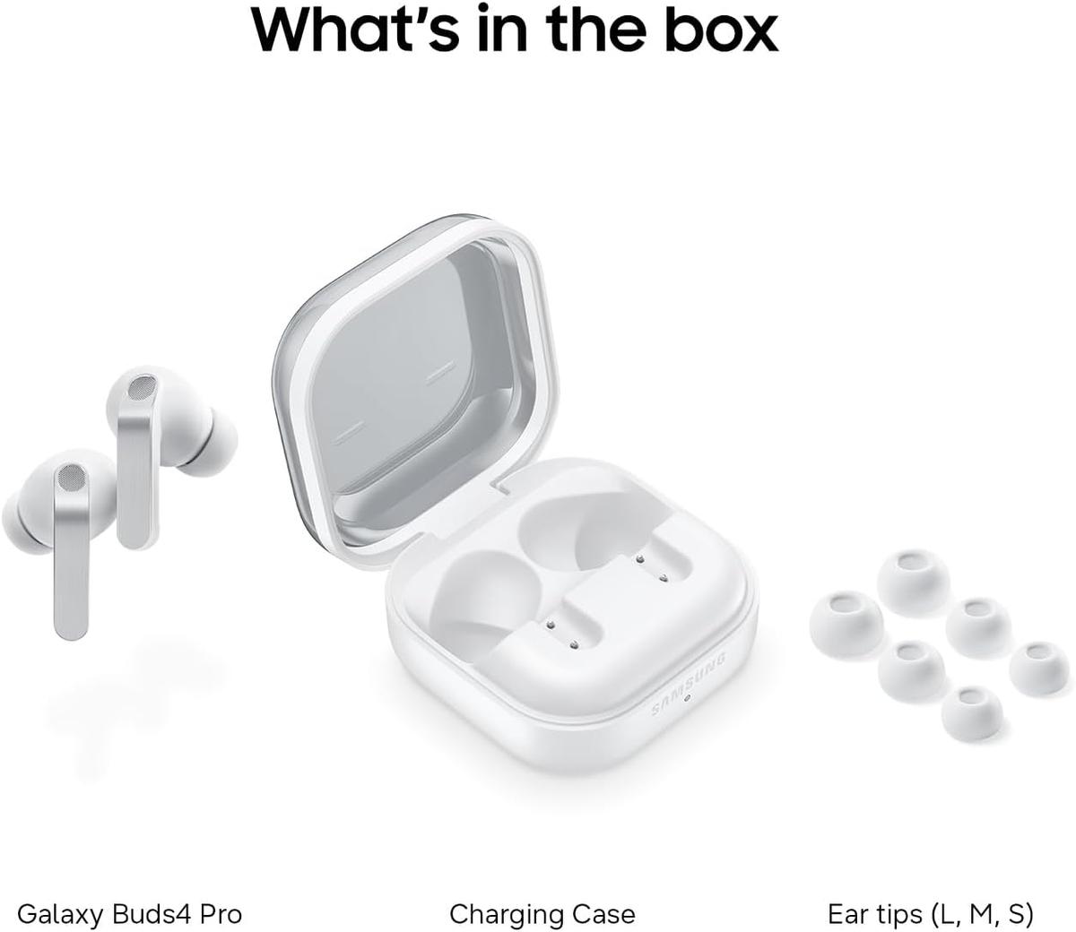 Samsung Galaxy Buds 4 Pro (2026) AI True Wireless Bluetooth Earbuds, White | Hi-Res Audio, 2-Way Speaker, ANC 2.0, Optimized Comfort, IP57 (White), photo 7 of 7