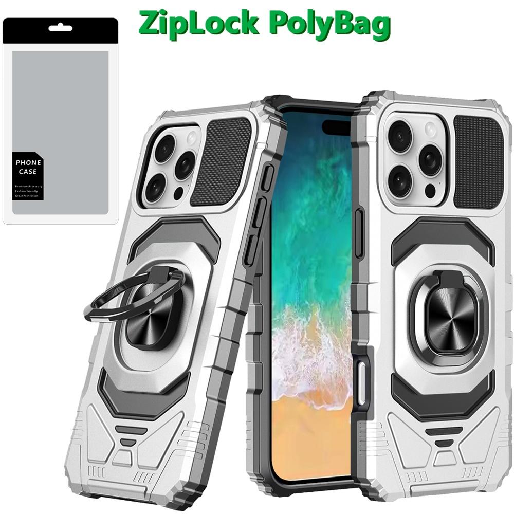 iPhone 16 Pro Max 6.9-Inch Robotic Hybrid Case – Shockproof Rugged Cover with Built-in Magnetic Ring Stand & Kickstand Function, Full-Body Protection, photo 7 of 8