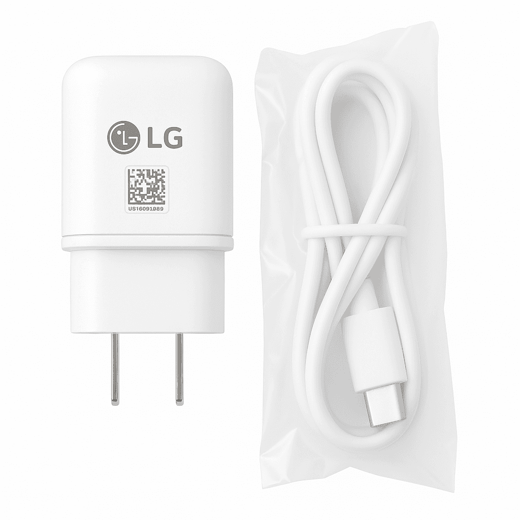 LG Branded Wall Charger and USB Cable Set (White)