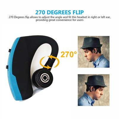 Sporty Bluetooth Earpieces with Microphone and Music 918M in Blue, photo 4 of 7