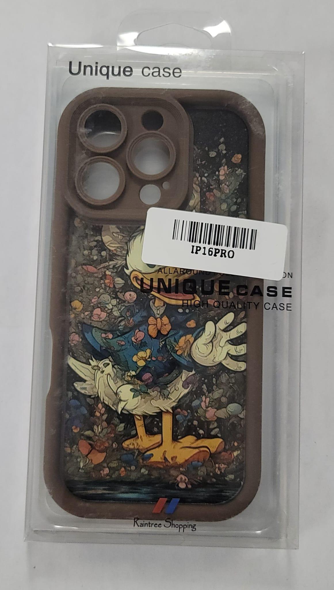 Donald Duck Floral Art iPhone 16 Pro Case – Vintage Cartoon Charm