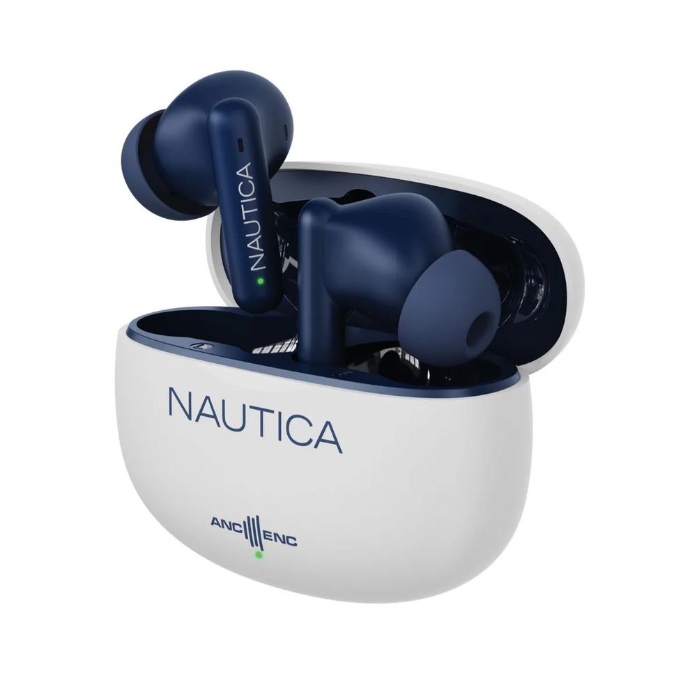 Nautica T680 Hybrid Noise Cancelling (ANC+ENC) Wireless Stereo Earbuds with Charging Case – Bluetooth, Touch Controls, Long Battery Life