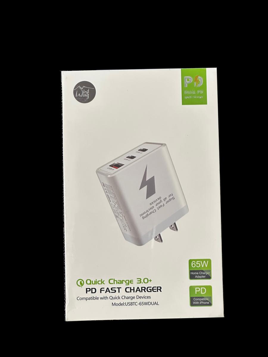 TYPE-C AND USB Home Adapter 65w - White, photo 2 of 3