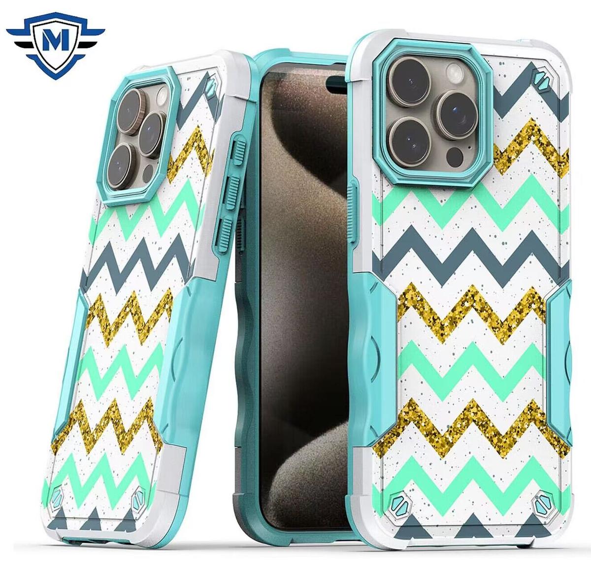 iPhone 15 METKASE PremiumÂ Exquisite Design Hybrid in Slide-Out Package - Zigzag