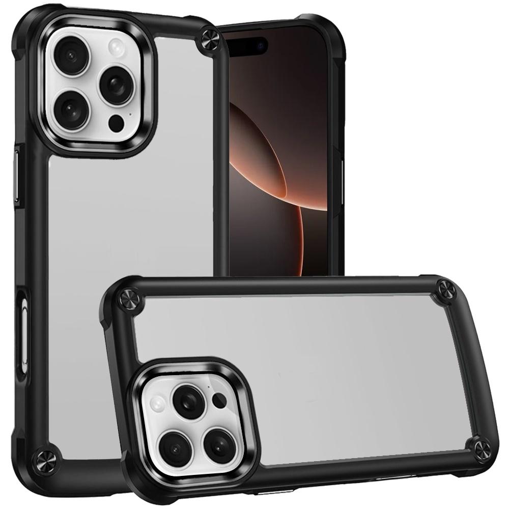 iPhone 16 Pro Max 6.9-Inch Ultimate CaseX Transparent Hybrid Case – Crystal Clear Back with Metal Buttons & Camera Guard, Slim Shockproof Design