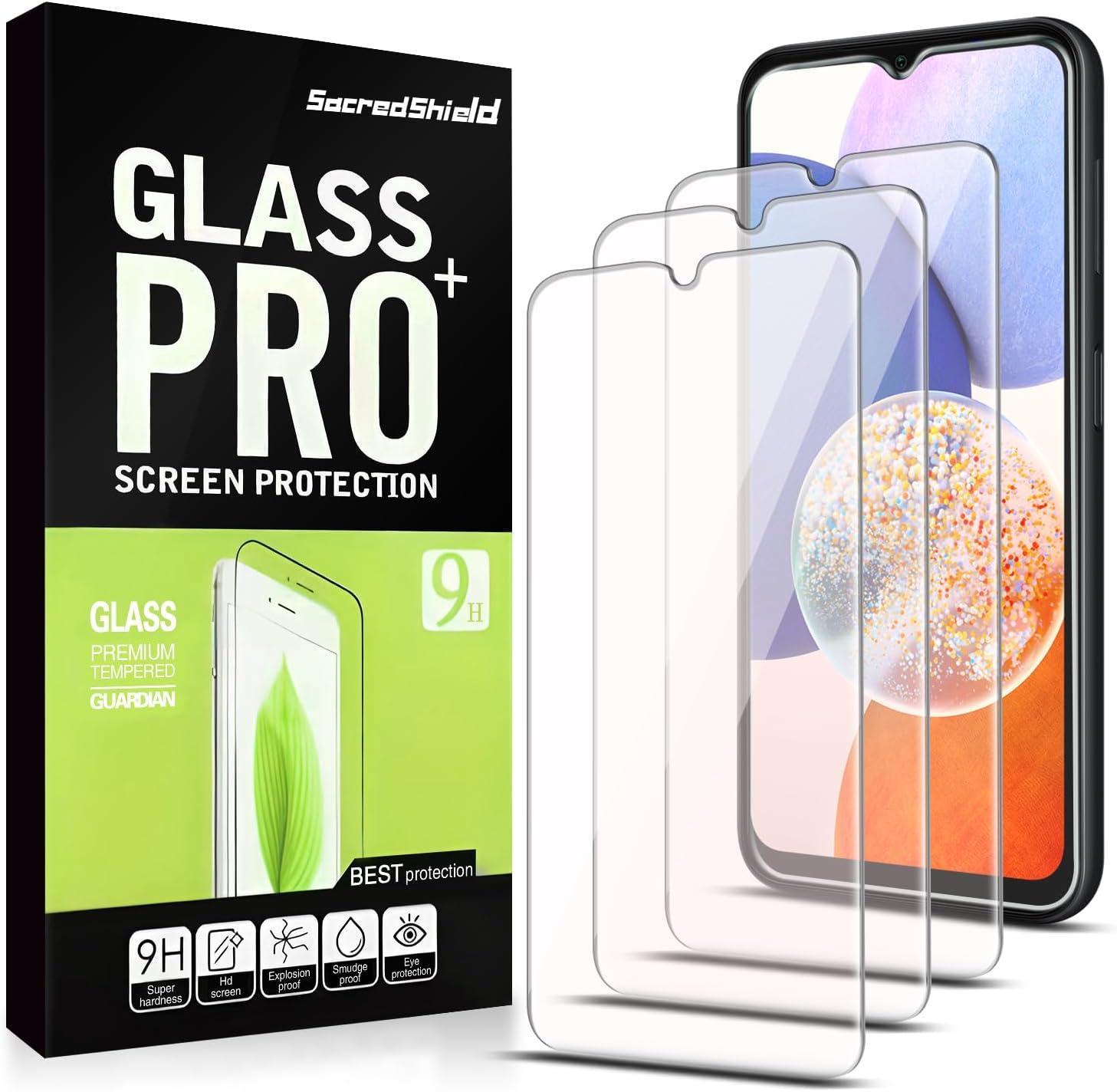 Pack of 3 Samsung Galaxy A14 Tempered Glass Screen Protectors – Ultra Durable, Anti-Scratch, HD Clarity & Easy Bubble-Free Install