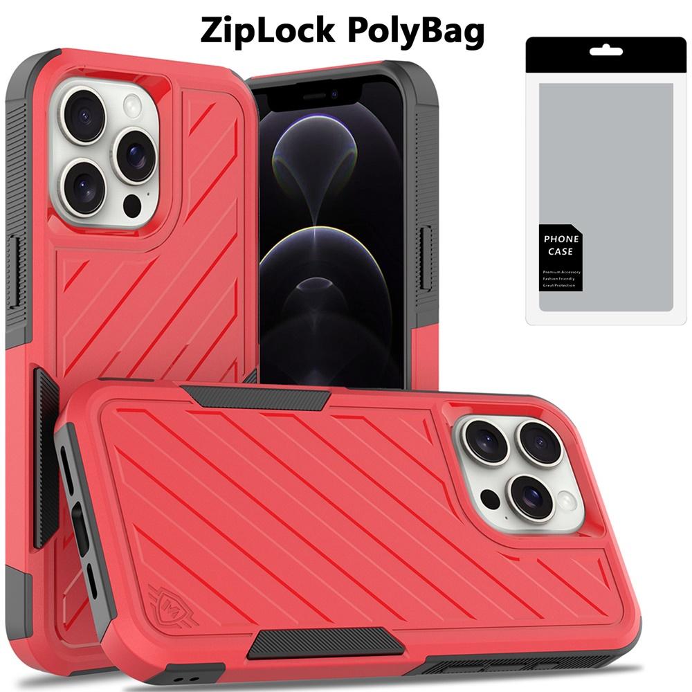 Apple iPhone 12 & iPhone 12 Pro Noble Lined Shockproof Dual Layer Hybrid Case Cover –