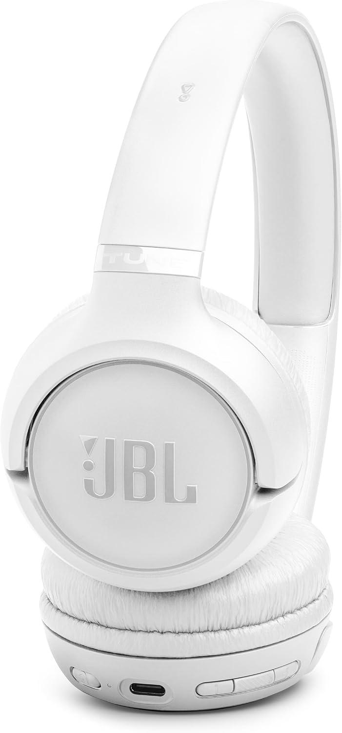 JBL Tune 530BT - On-Ear Bluetooth Headphones - White JBL Pure Bass Sound, Customize your sound with the JBL Headphones App, 2 beamforming mics for perfect calls, photo 3 of 5