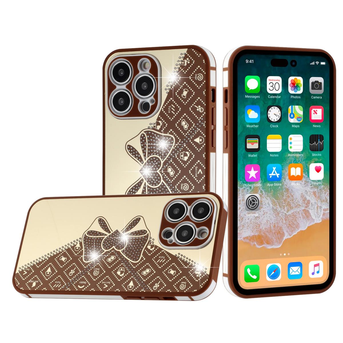 Apple iPhone 14 PRO 6.1" SPLENDID Glitter Bow Design Soft TPU Case Cover – Elegant & Sparkly, photo 5 of 10