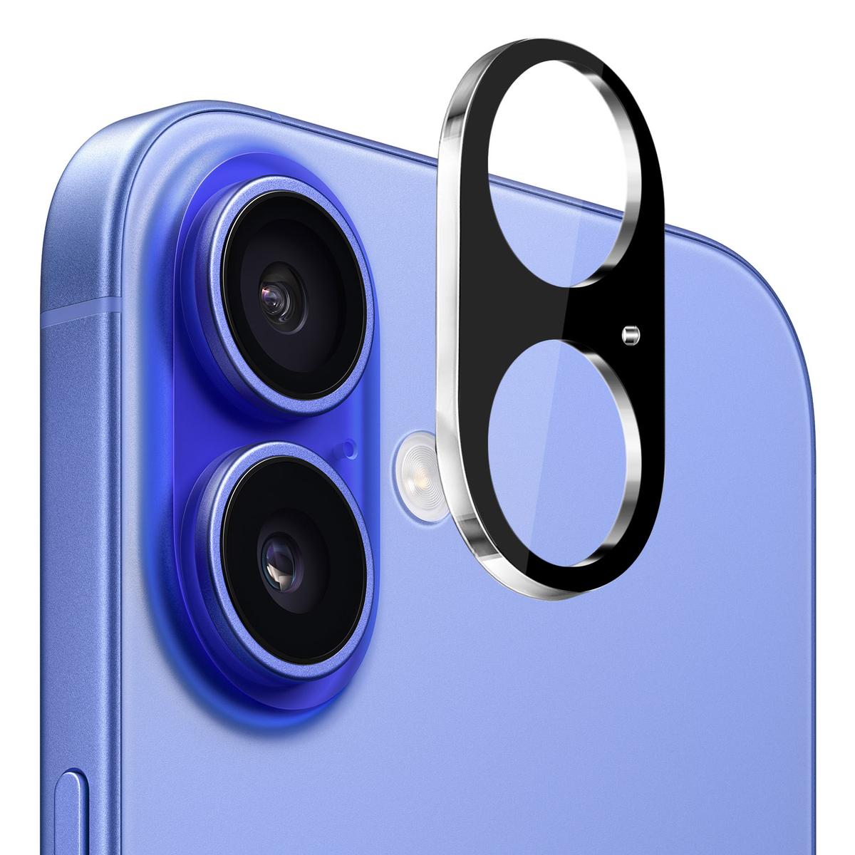 iPhone 16 Plus 6.7 inch Camera Lens Colored Edge Tempered(2.5D) - Black, photo 2 of 2